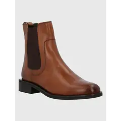 HUSH PUPPIES - Botín Cuero Mujer Rivor Camel