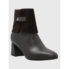 HUSH PUPPIES - Botín Cuero Mujer Mattia Café Oscuro