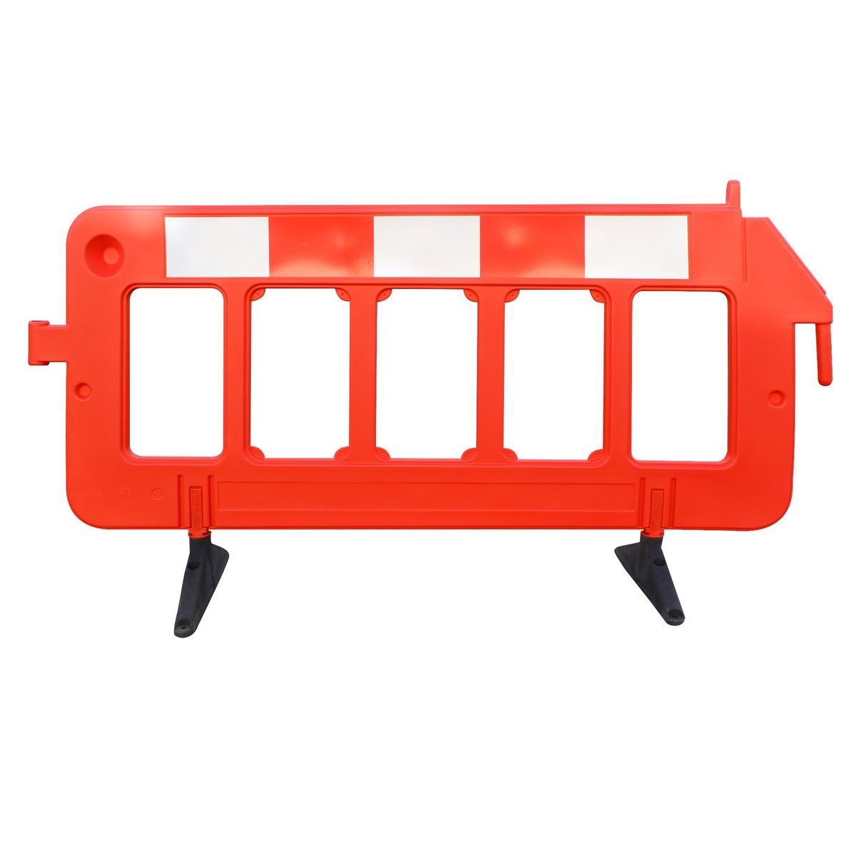 QRUBBER - Barrera Plástica Trafico Premium Roja 1x2mts QRubber