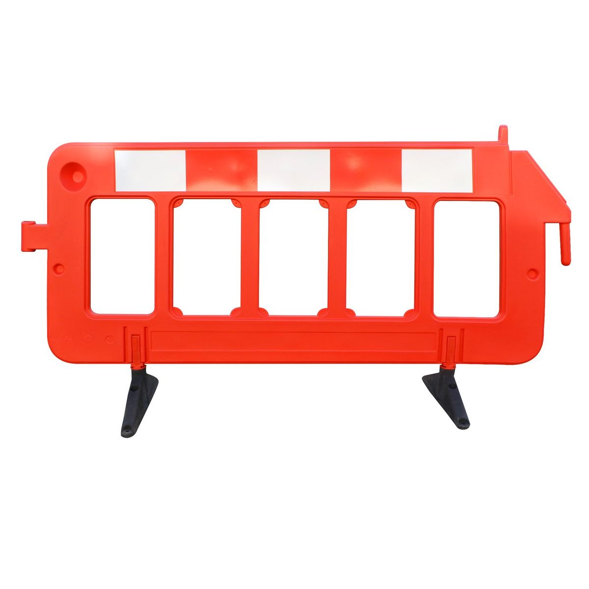 QRUBBER - Barrera Plástica Trafico Premium Roja 1x2mts QRubber