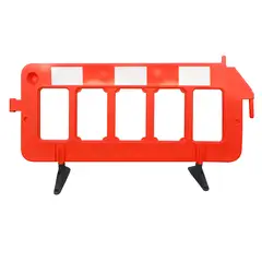 QRUBBER - Barrera Plástica Trafico Premium Roja 1x2mts