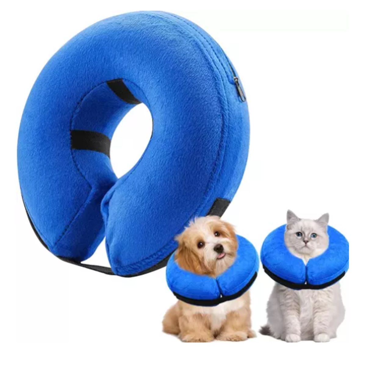 GENERICO - Collar Inflable Recuperación Perros Gatos Ajustable Suave