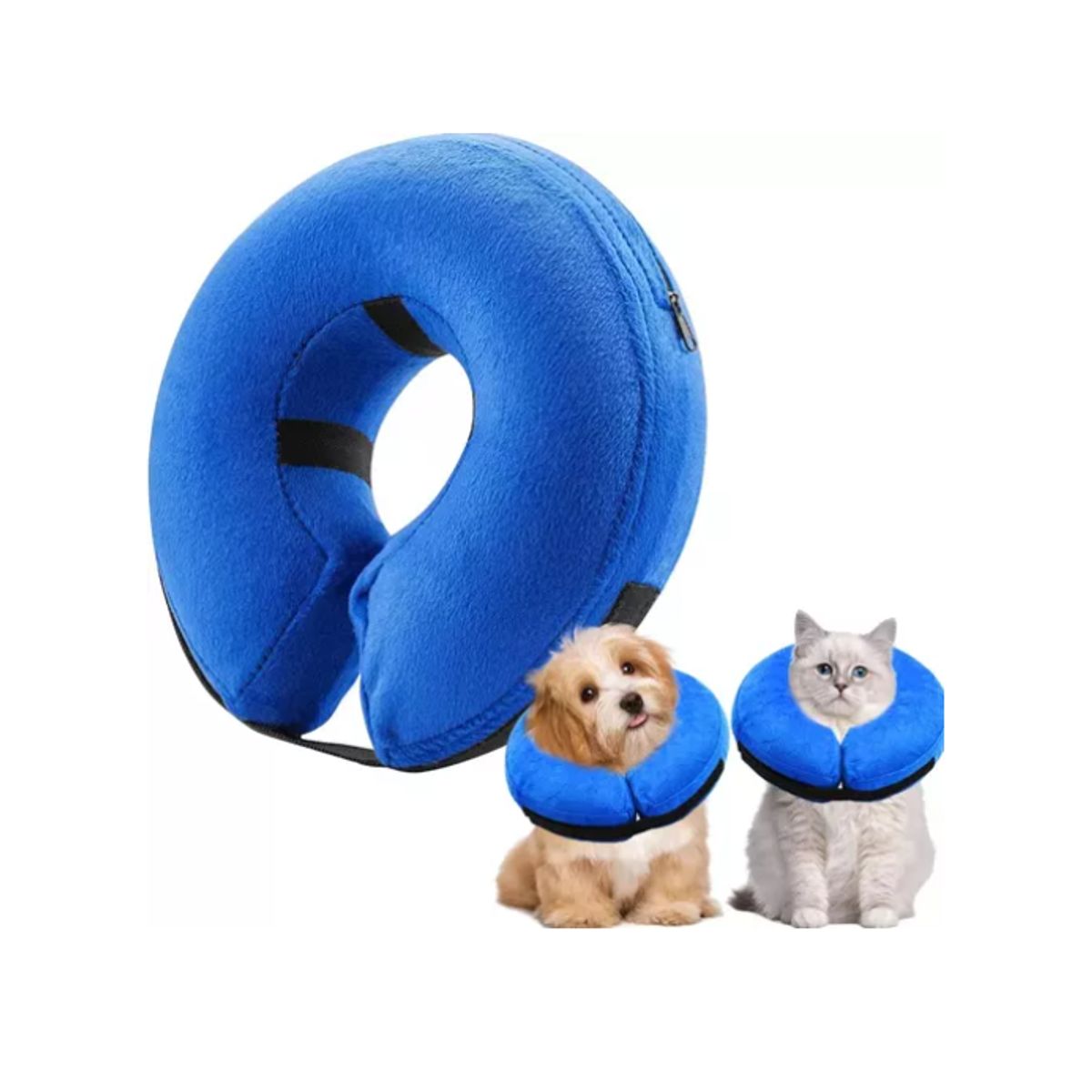 GENERICO - Collar Inflable Recuperación Perros Gatos Ajustable Suave