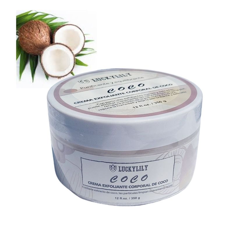 GENERICO - Exfoliante Corporal Profesional de Coco 350gr Luckylily
