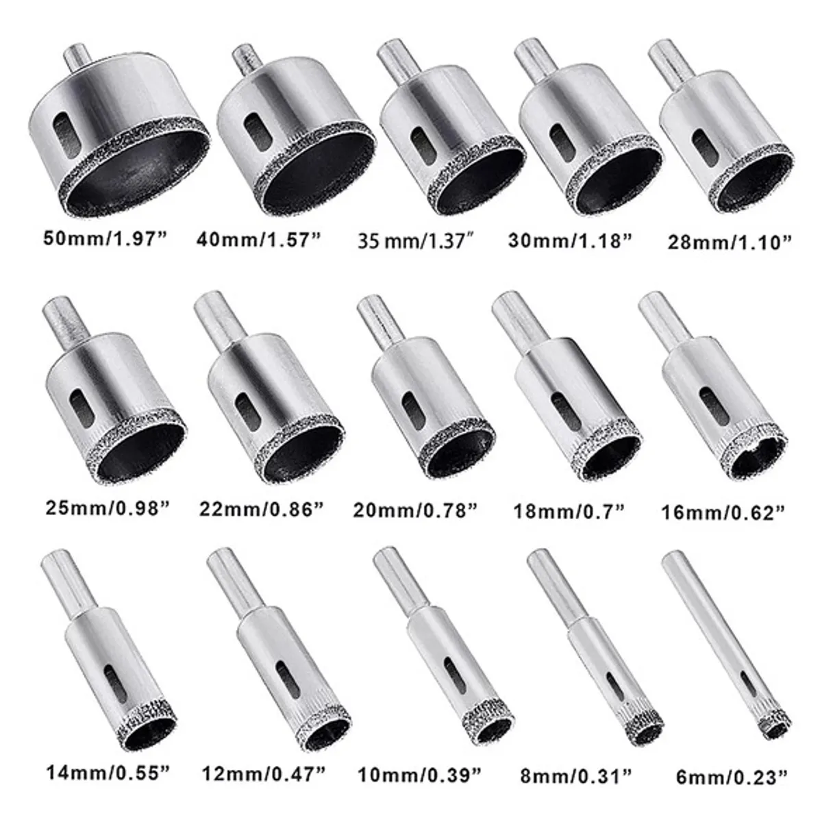 GENERICO - Brocas Copa Para Cerámicos Mármol Vidrio Piedra 16pcs