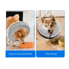 GENERICO - Collar Inflable Recuperación Perros Gatos Ajustable Suave