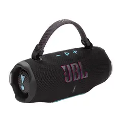 JBL - Parlante Bluetooth Portátil Charge 6 Negro - detalles Azul Rosado