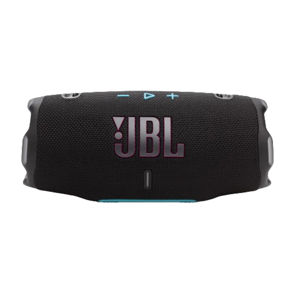 JBL - Parlante Bluetooth Portátil JBL Charge 6 Negro - detalles Azul Rosado