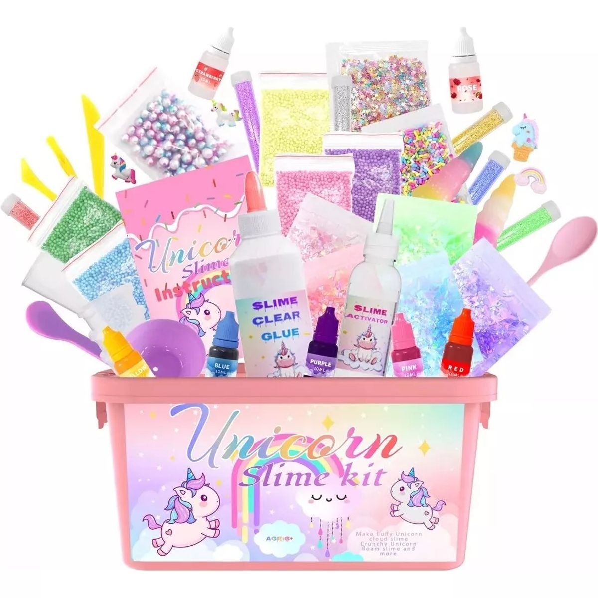 MUNDO MAGIA - Kit Para Hacer Slime Unicornio Incluye Todos Los Accesorios