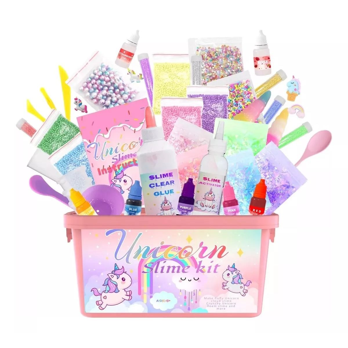 MUNDO MAGIA - Kit Para Hacer Slime Unicornio Incluye Todos Los Accesorios