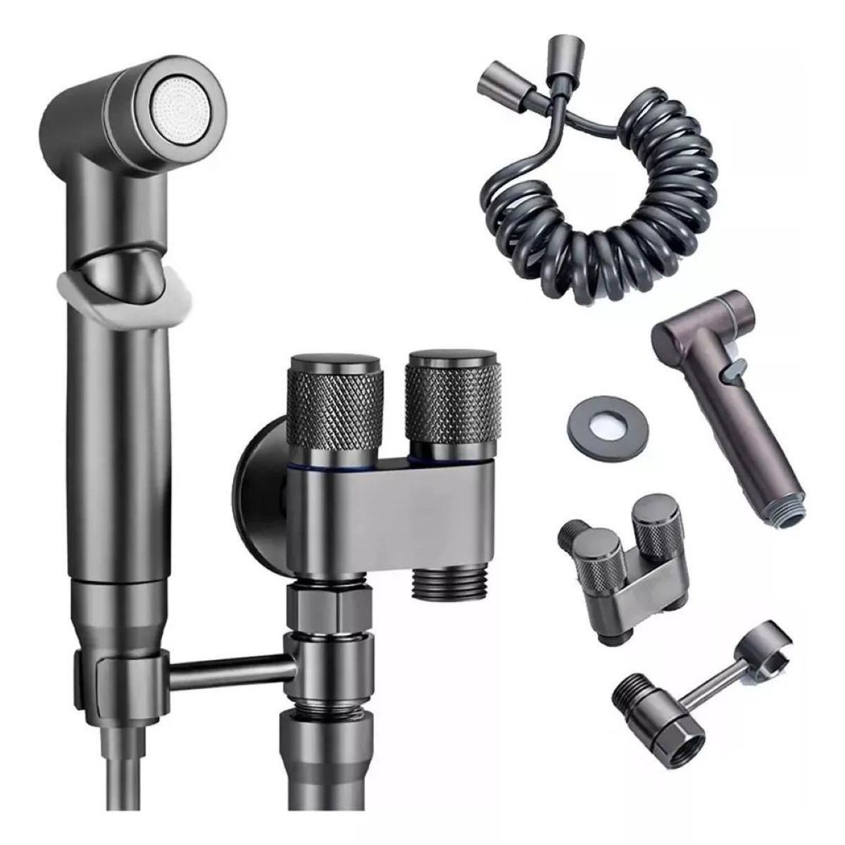 MUNDO MAGIA - Ducha Bidet Arabe Acero Inoxidable Baño Wc Inodoro Kit 4en1