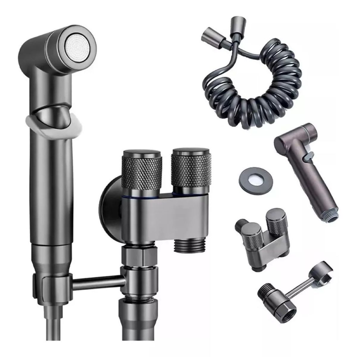 MUNDO MAGIA - Ducha Bidet Arabe Acero Inoxidable Baño Wc Inodoro Kit 4en1