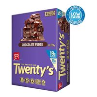 BOX 12 BARRAS TWENTYS CHOCOLATE FUDGE 19GR PROTEINA -