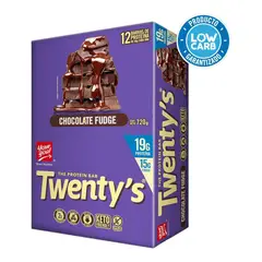 YOURGOAL - Box 12 barras Twenty's Chocolate fudge 19gr proteína - YOUR GOAL