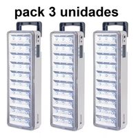 Pack 3 Lámparas de Emergencia Led con Batería Recargable