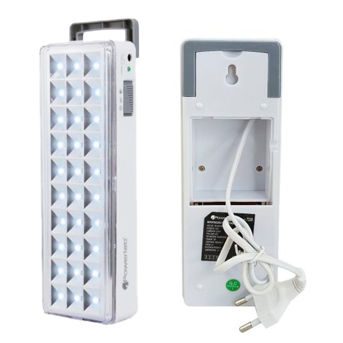 POWERLAB - Pack 3 Lámparas de Emergencia Led con Batería Recargable