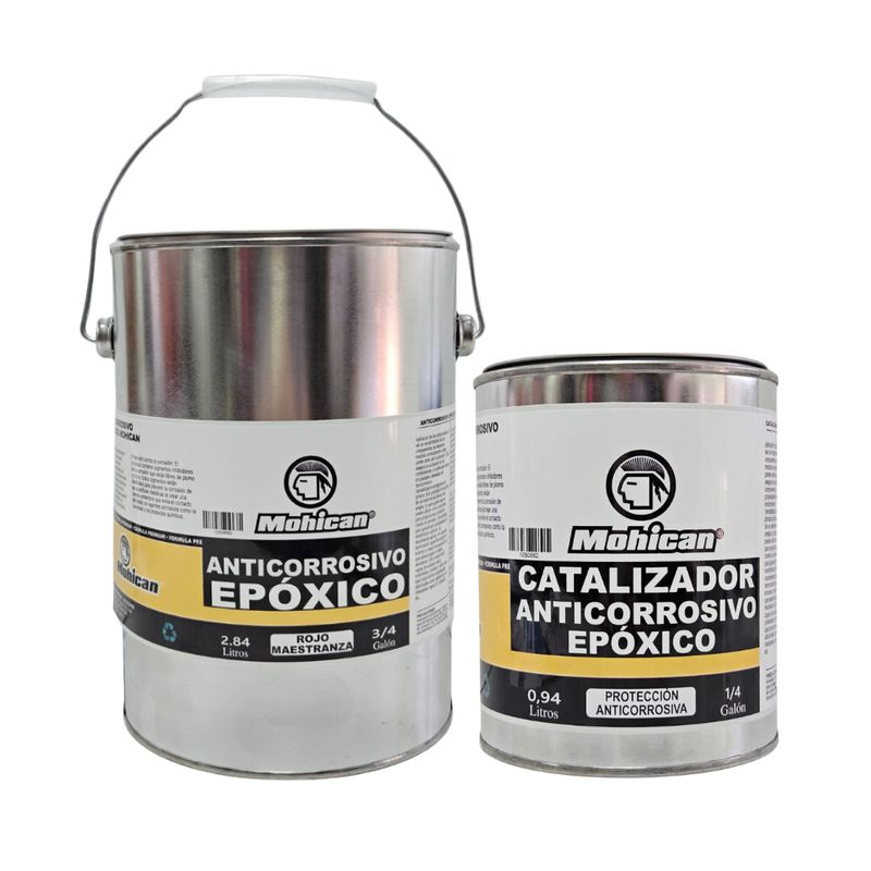MOHICAN - ANTICORROSIVO EPÓX ROJO MAESTRANZA 3/4GAL+CATALIZADOR 1/4GAL