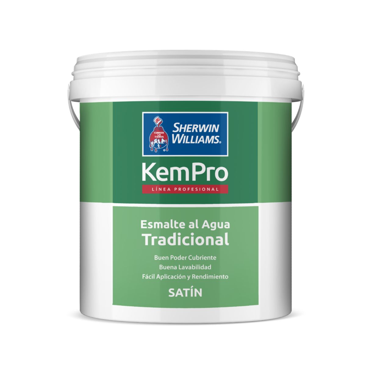 SHERWIN WILLIAMS - Esmalte al Agua satinado blanco tineta