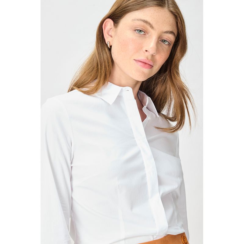 IO - Blusa Manga Larga Crudo Mujer Io