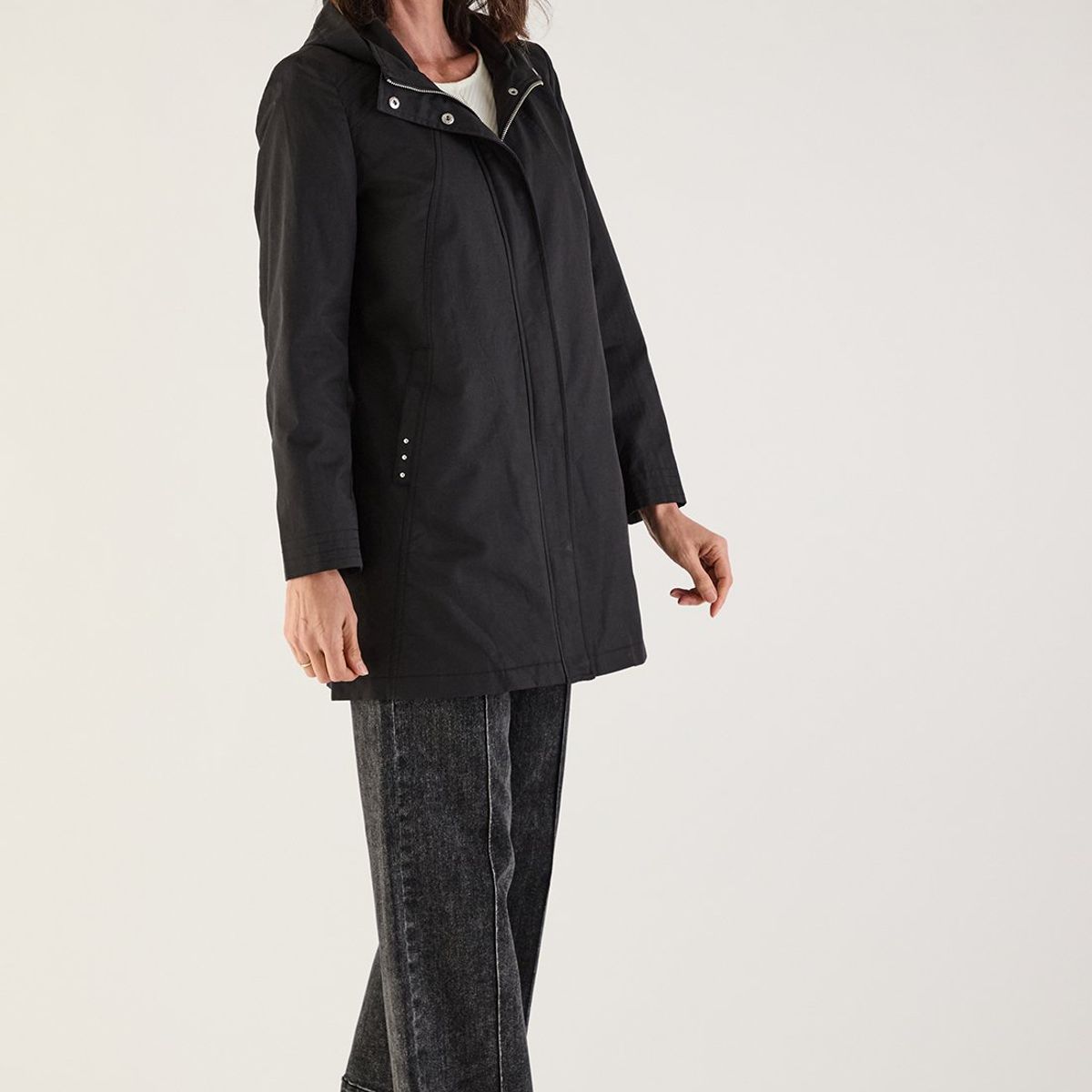 MA GRIFFE - Trench Negro Mujer Magriffe