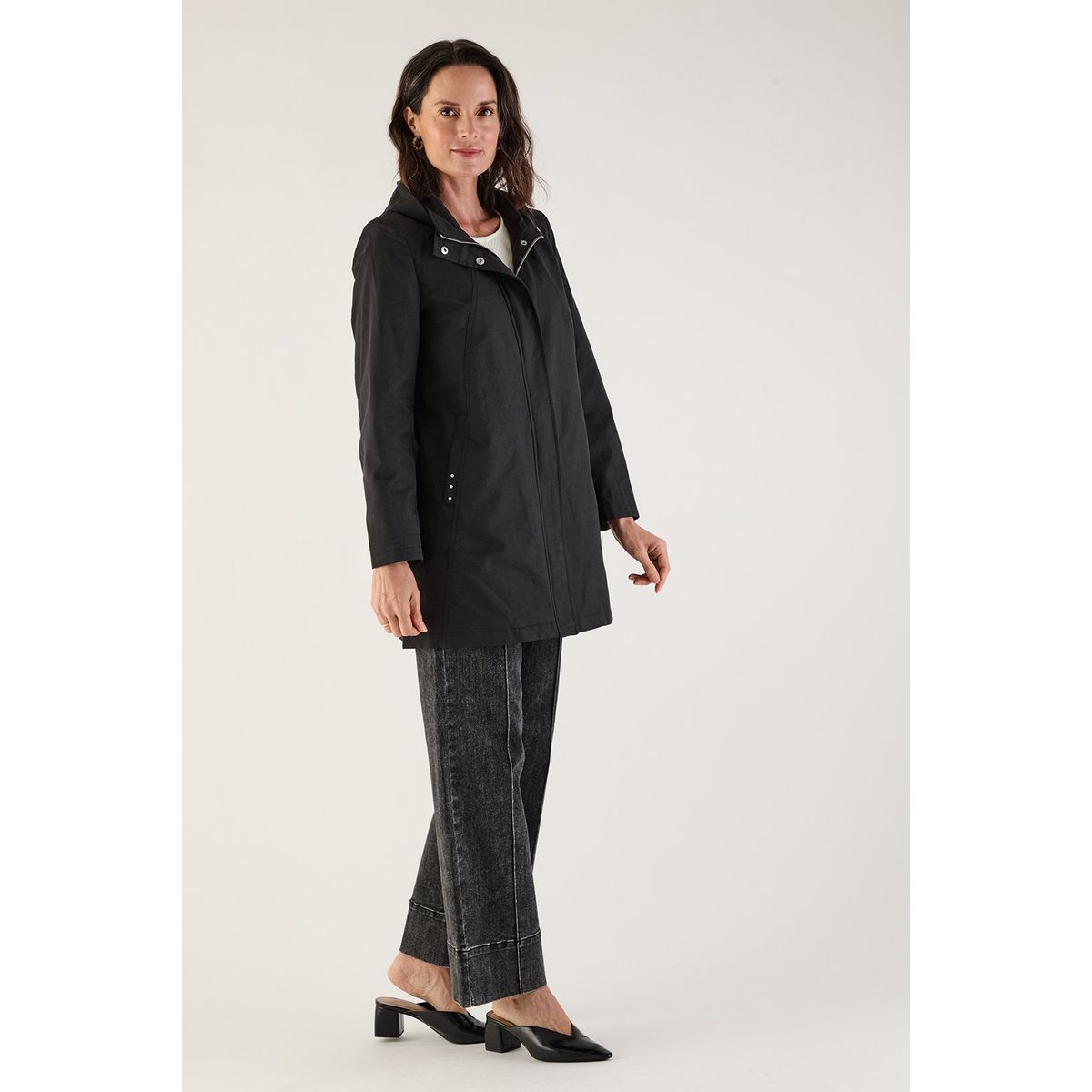 MA GRIFFE - Trench Negro Mujer Magriffe