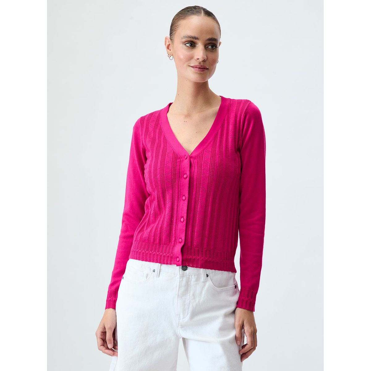 IO - Cardigan Fucsia Mujer Io