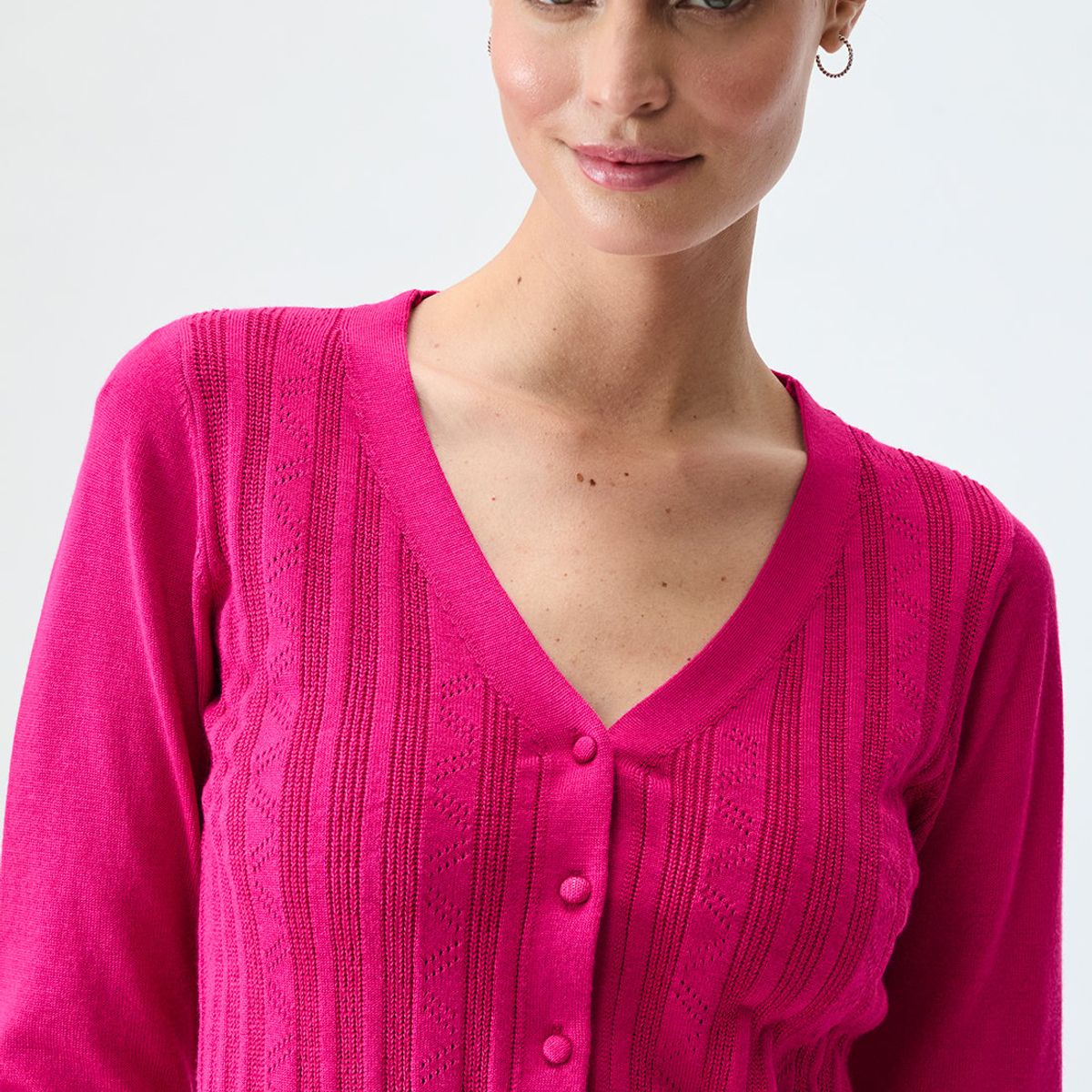 IO - Cardigan Fucsia Mujer Io