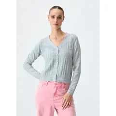 IO - Cardigan Gris Mujer