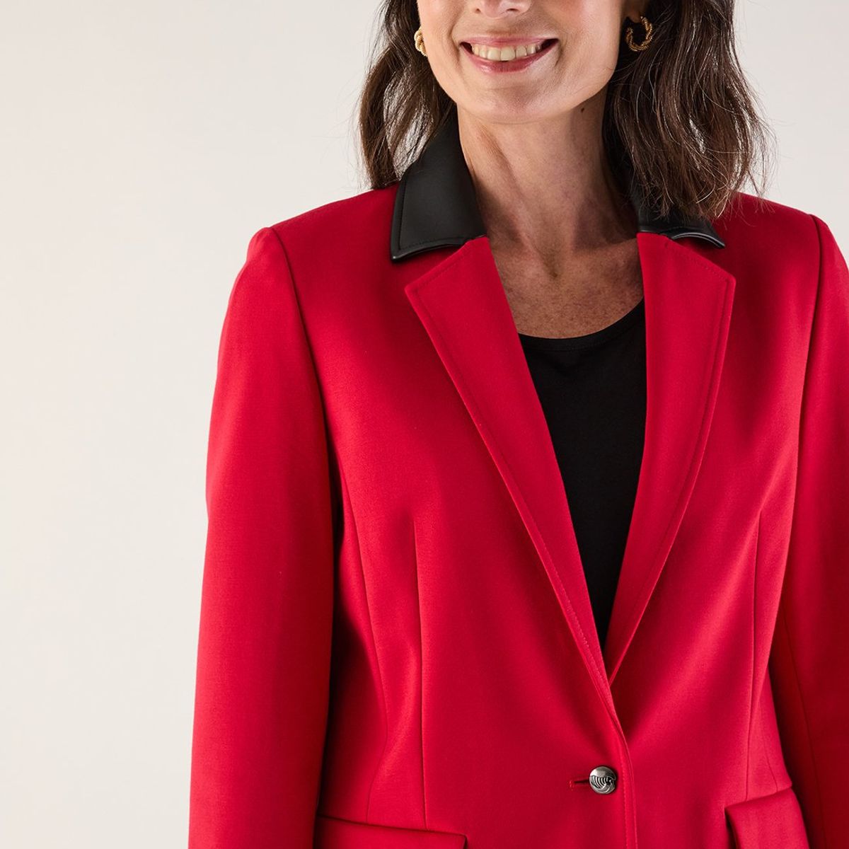 MA GRIFFE - Blazer Rojo Mujer Magriffe
