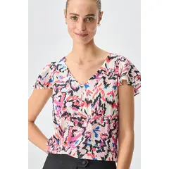 IO - Blusa Manga Corta Crudo Mujer