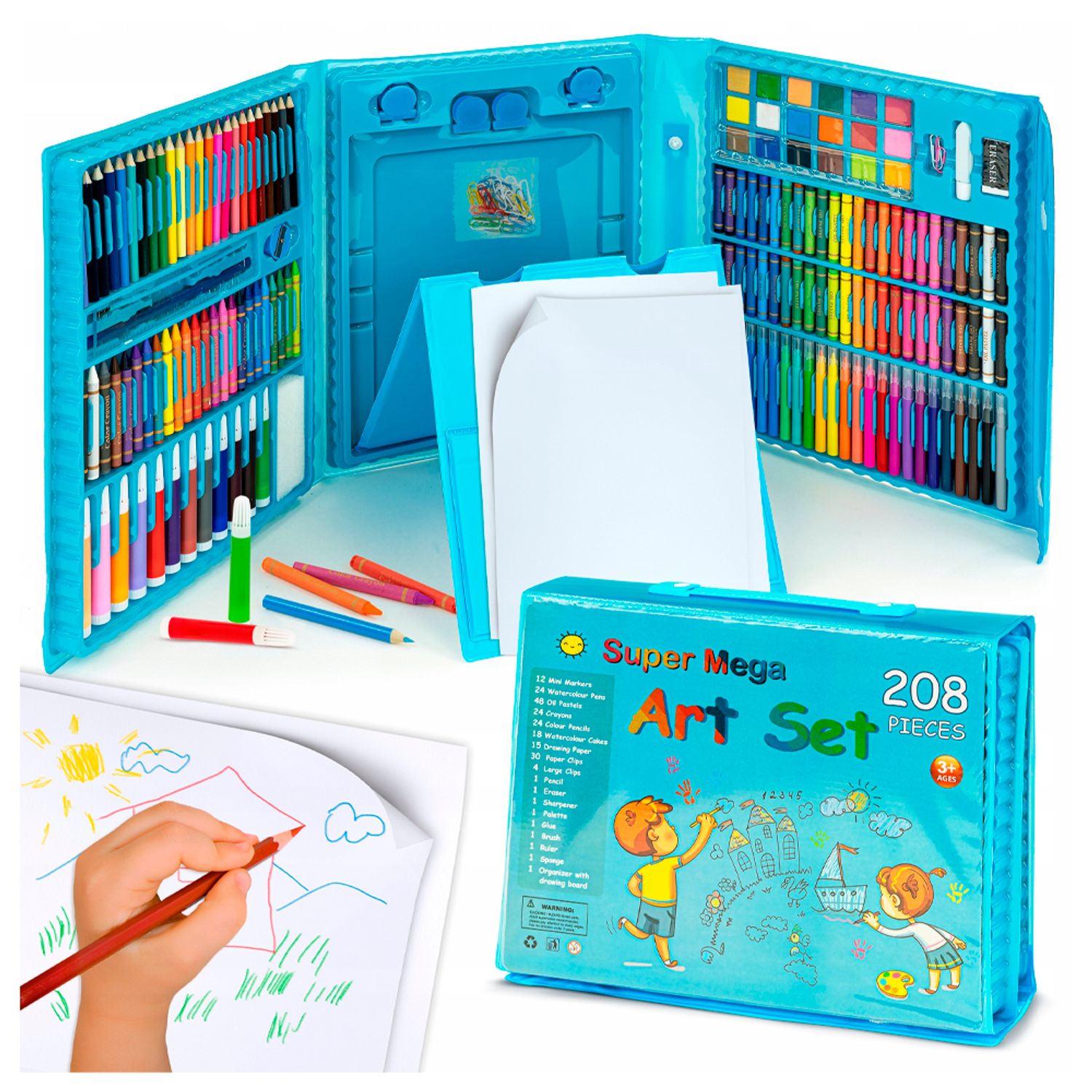 IRM Maleta De Lápices 208pcs Set De Arte Para Colorear Crayones