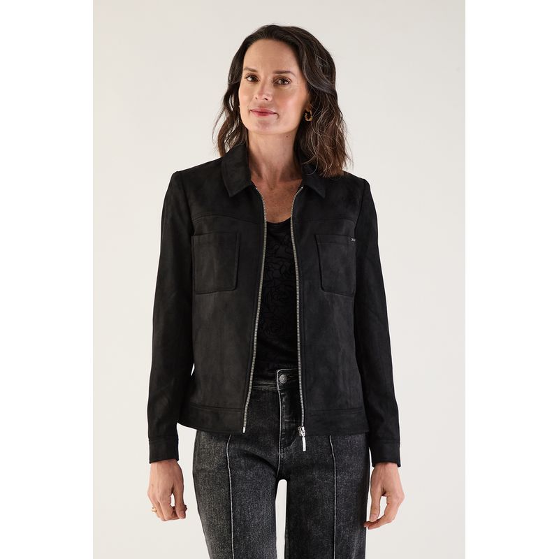MA GRIFFE - Chaqueta Negro Mujer Magriffe