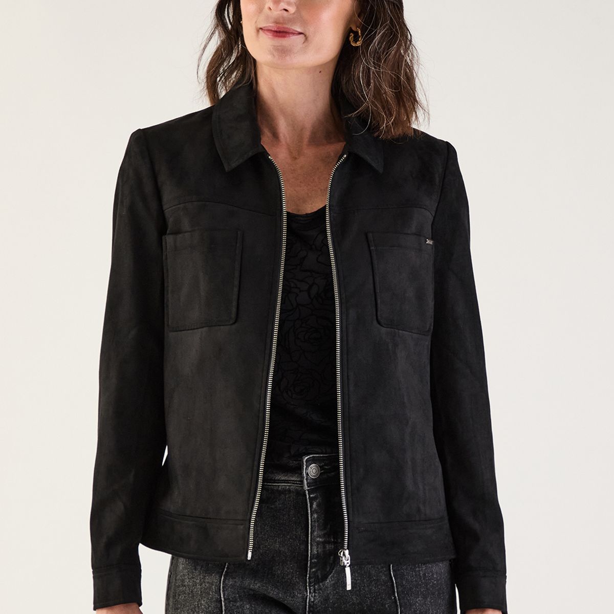 MA GRIFFE - Chaqueta Negro Mujer Magriffe