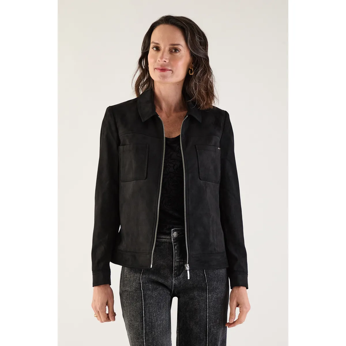 MA GRIFFE - Chaqueta Negro Mujer Magriffe