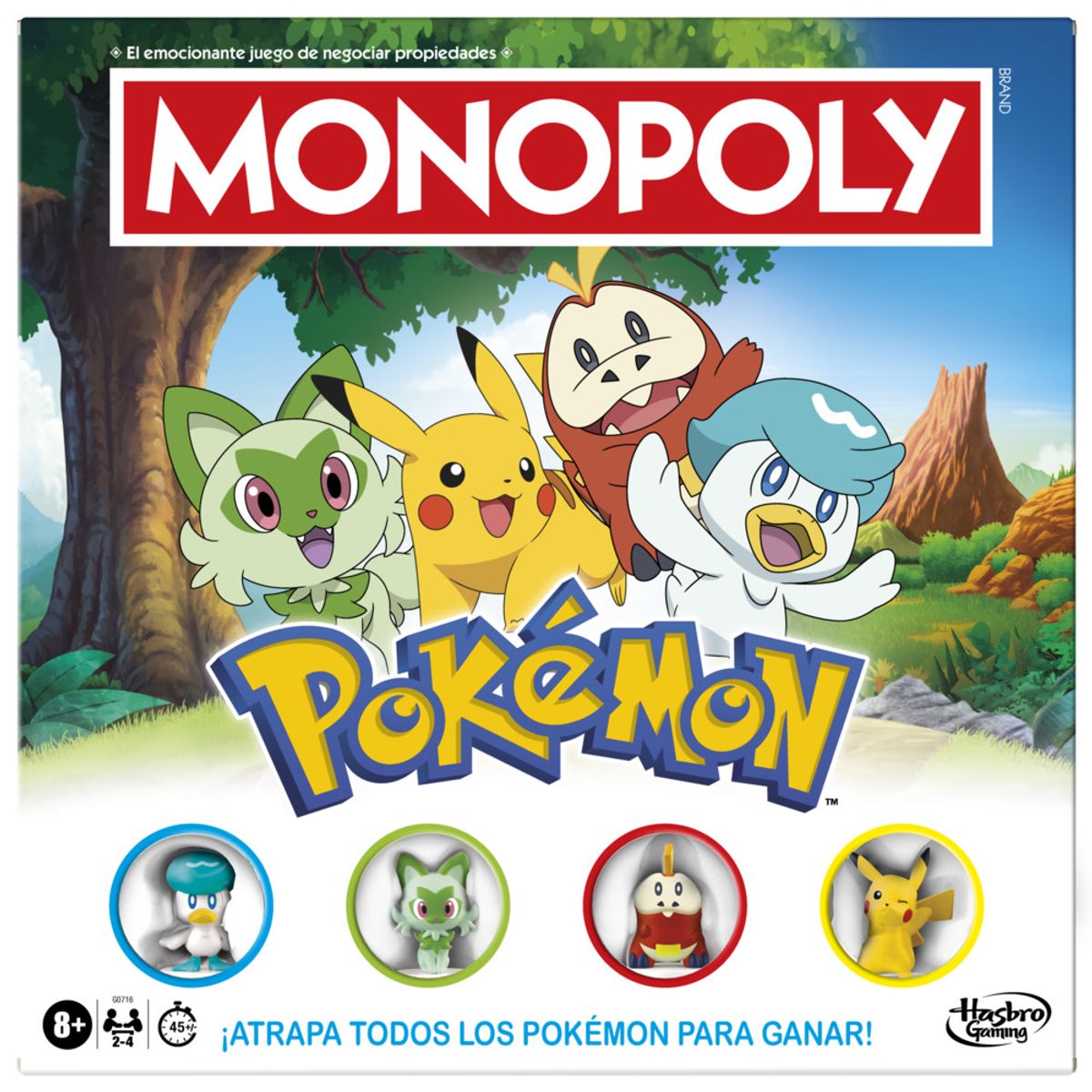 HASBRO - Juego de Mesa Monopoly Edición Pokémon