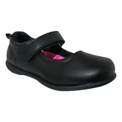 ARMONIA - Zapato Escolar De Cuero Para Niña Ajuste Velcro Negro 28 al 41 - 7504