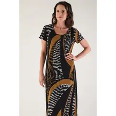 MA GRIFFE - Vestido Fantasia Negro Magriffe