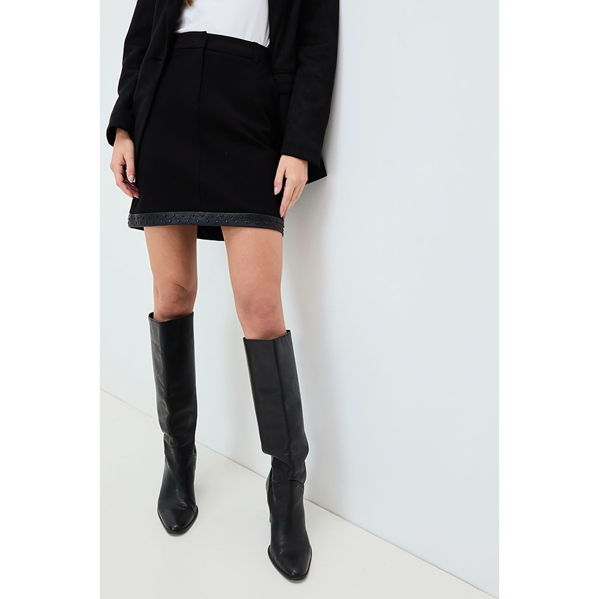 IO - Falda Corta Negro Mujer Io