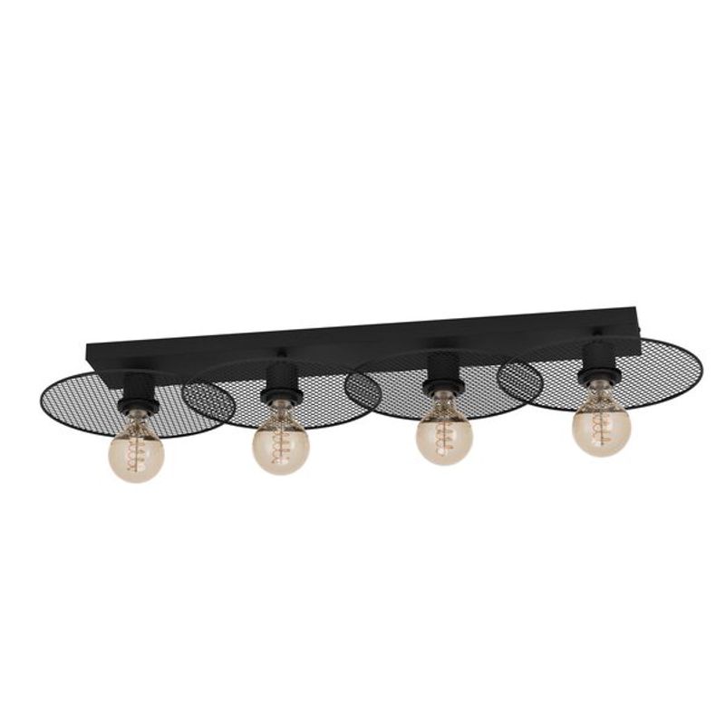 EGLO - Lámpara De Techo Ikeston Acero E27 4x40w IP20 Cod43729