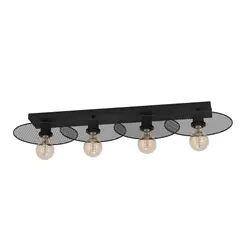 EGLO - Lámpara De Techo Ikeston Acero E27 4x40w IP20 Cod43729