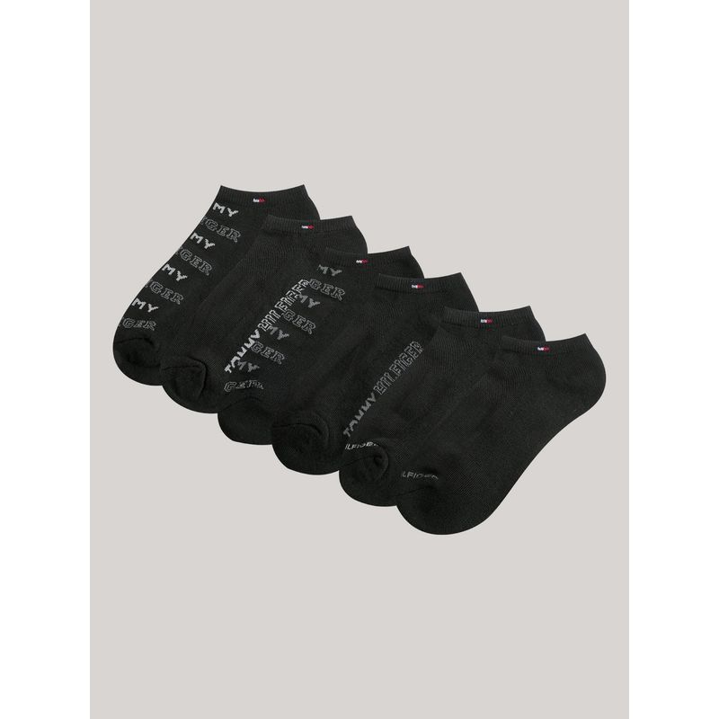 TOMMY HILFIGER - Pack De 6 Calcetines Athletic Invisibles Negro Tommy Hilfiger