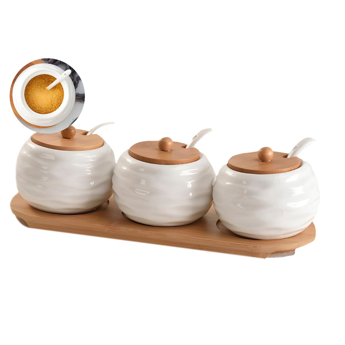 GENERICO - Juego Combinado De Tarros De Cerámica Almacenaje Alimentos