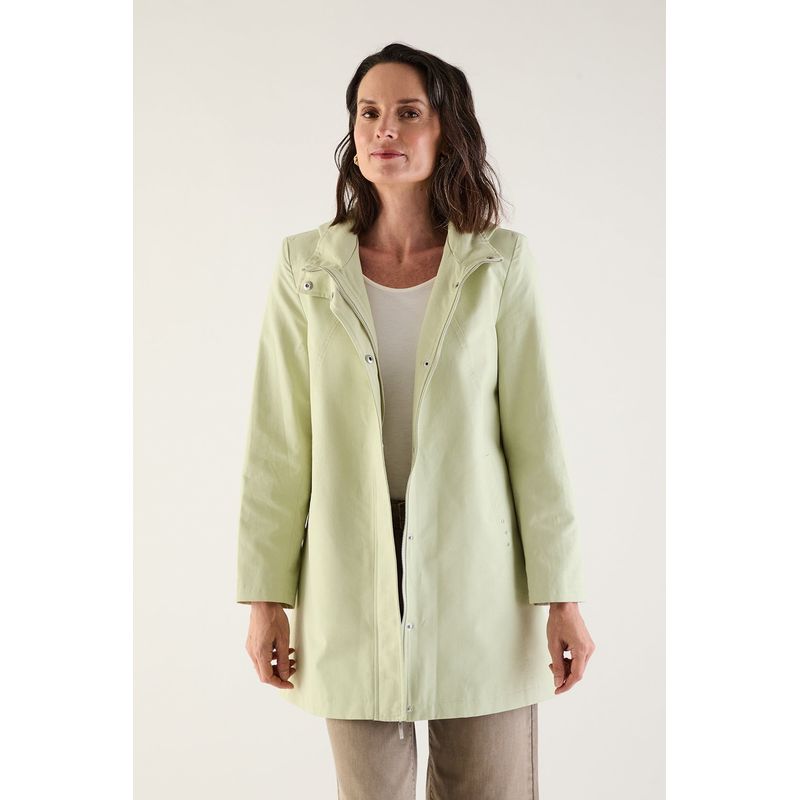 MA GRIFFE - Trench Verde Agua Mujer Magriffe