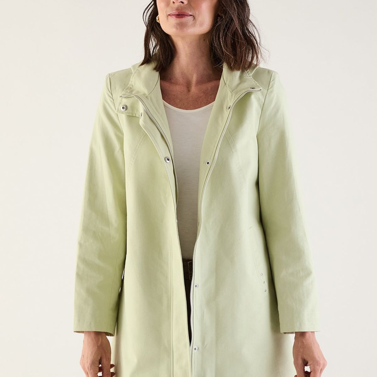 MA GRIFFE - Trench Verde Agua Mujer Magriffe