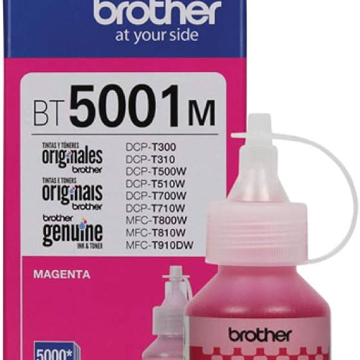 BROTHER - Botella de Tinta BT5001 Magenta 48ml