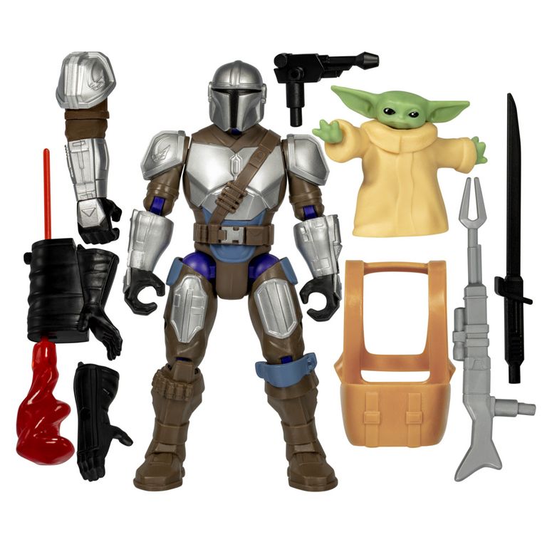 Figura de Accion MixMashers El Mandaloriano y Grogu