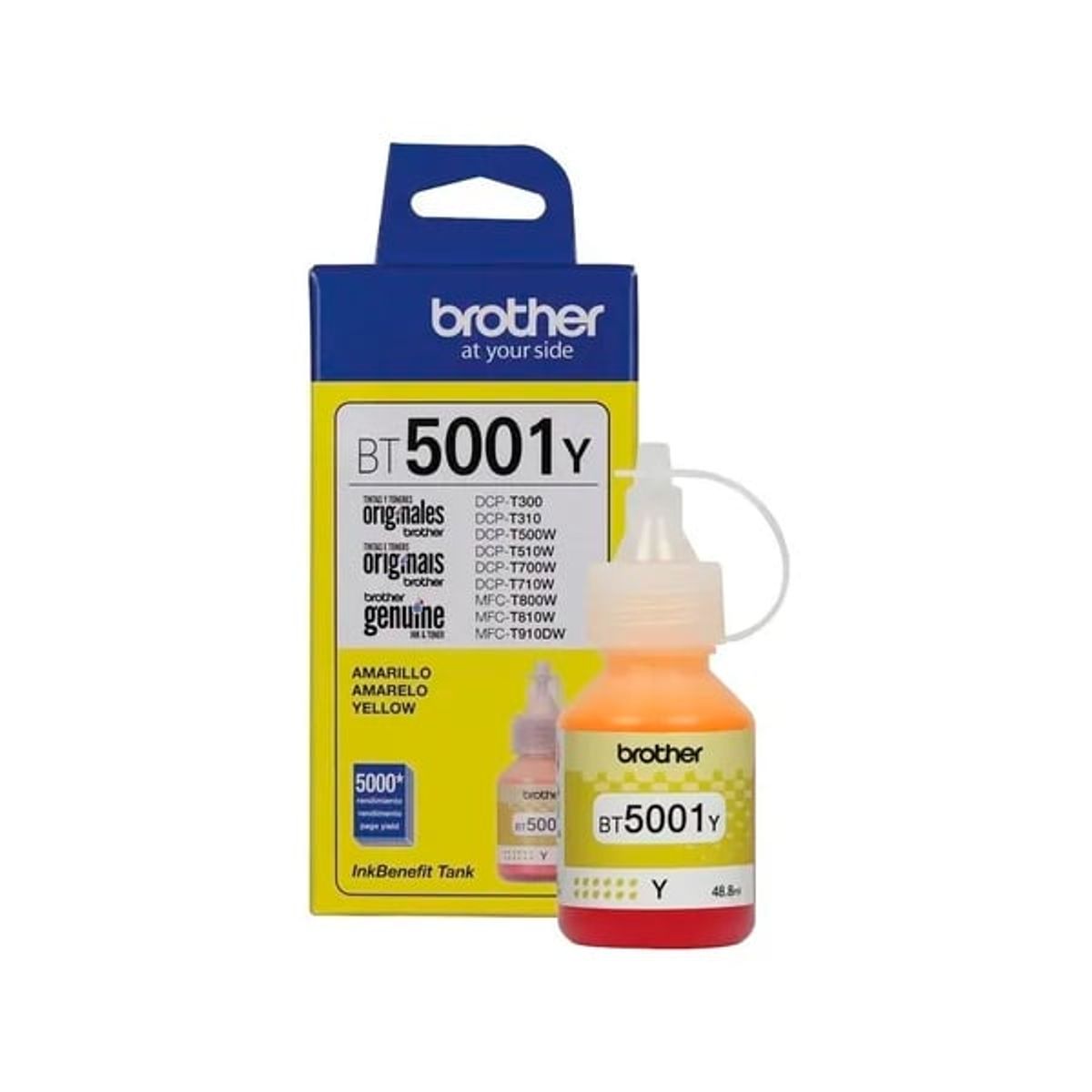 BROTHER - Botella de Tinta BT5001 Amarillo 48ml