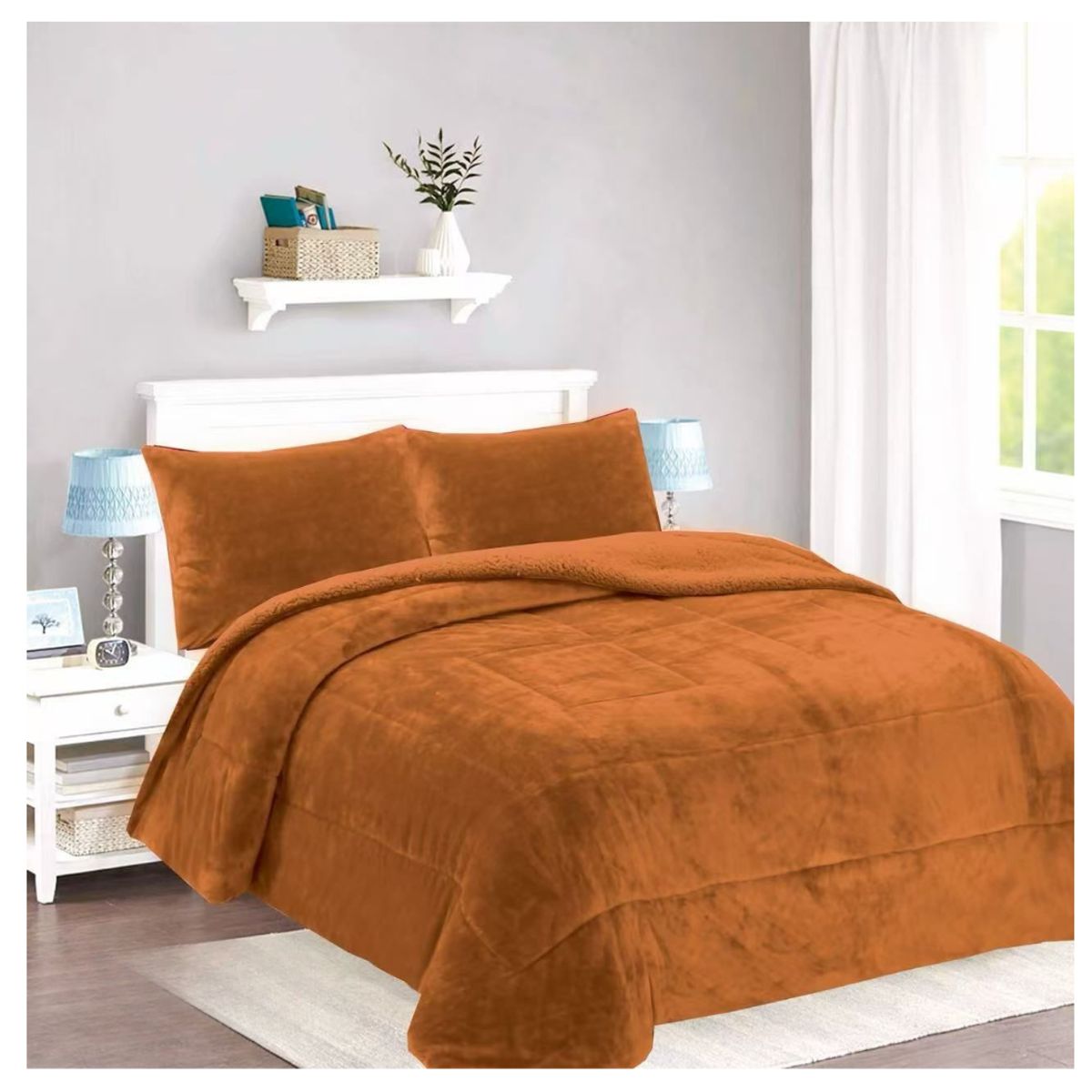 GENERICO - Cobertor Plush Liso Invierno Super King Chiporro 270x250cm