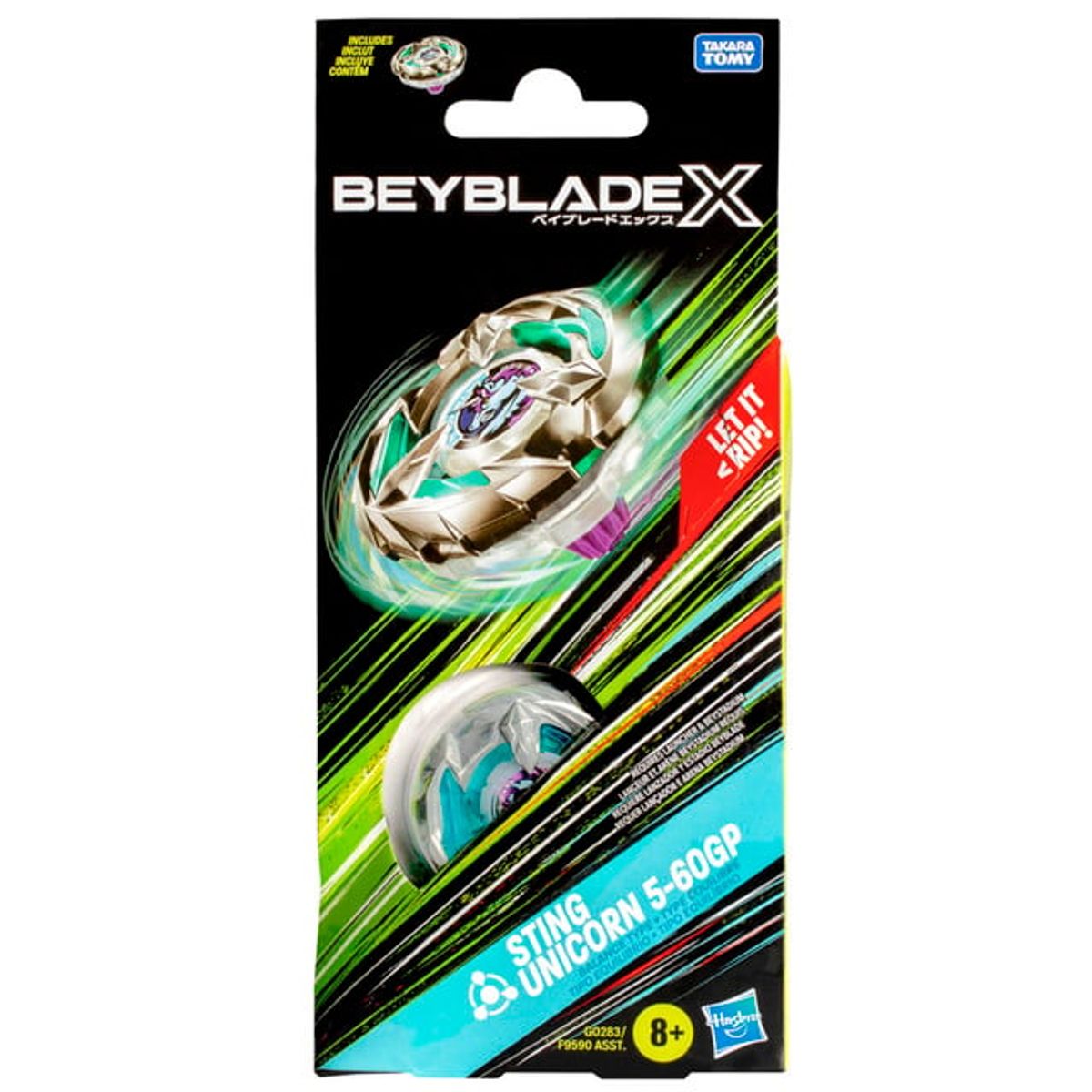 BEYBLADE - Trompo Beyblade X Kit de Refuerzo Sting Unicorn 5-60GP