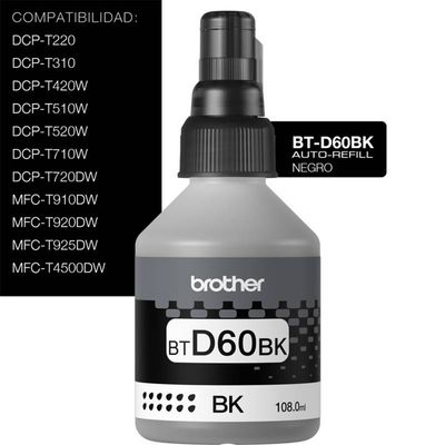 Imagen 2 del producto Botella de Tinta BTD60BK Negro 108ml Pack 2 unidades